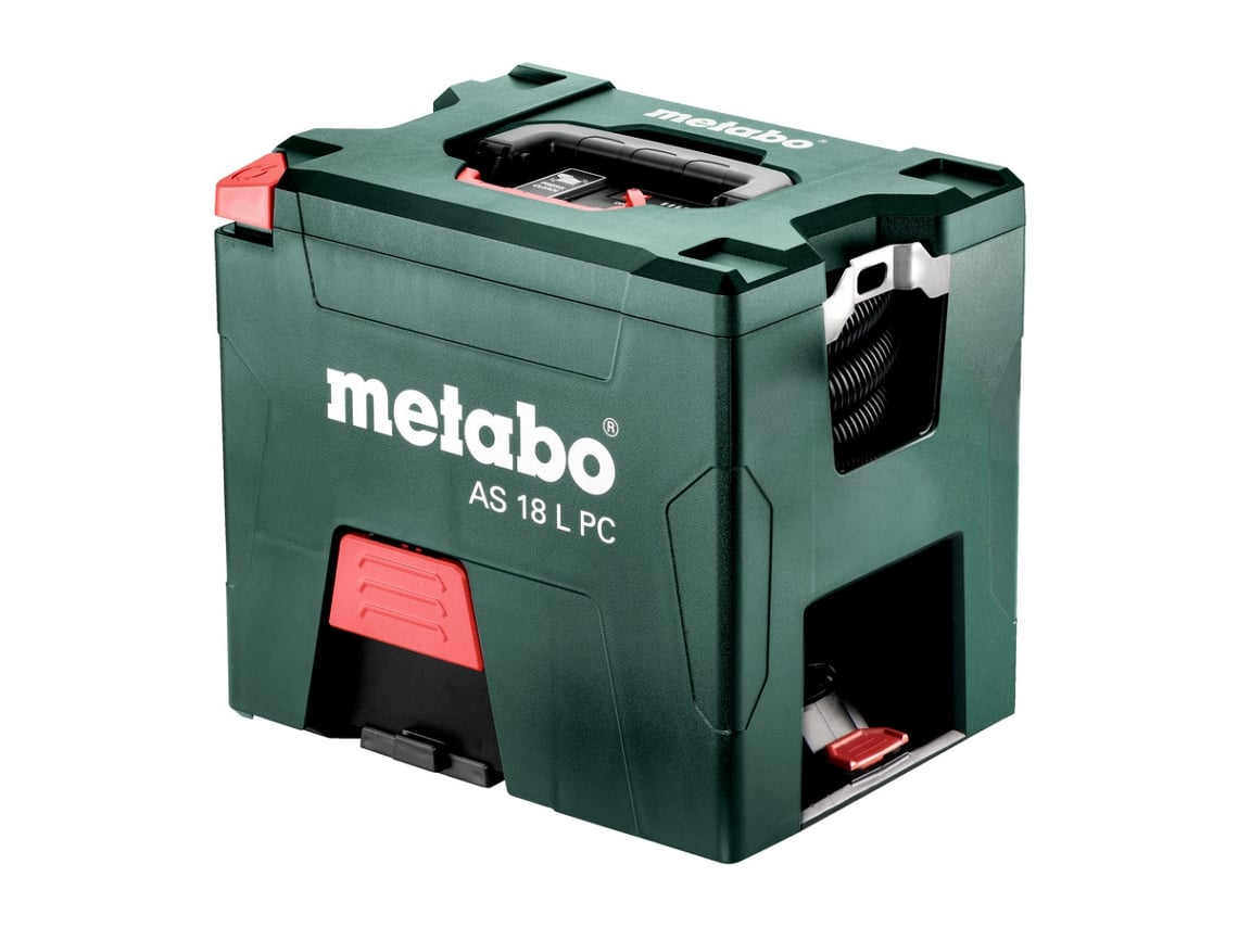 Metabo AS 18 L PC Aspirador de batería/18V Ion de litio; Cartón; con limpieza manual del filtro