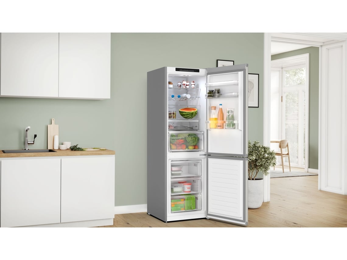 Frigorífico Combinado BOSCH KGN362ICF (No Frost - 186 cm - 321 L - Inox)