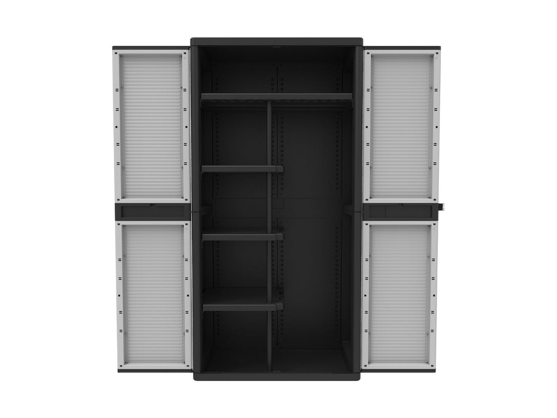 Armário de Exterior TERRY Q Black Jumbo 3900 (Cinzento - 180x90x54 cm)