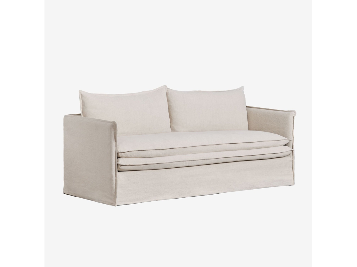 Sofá 3 Lugares Em Linho Grace E Algodão Algodão Linho Sklum