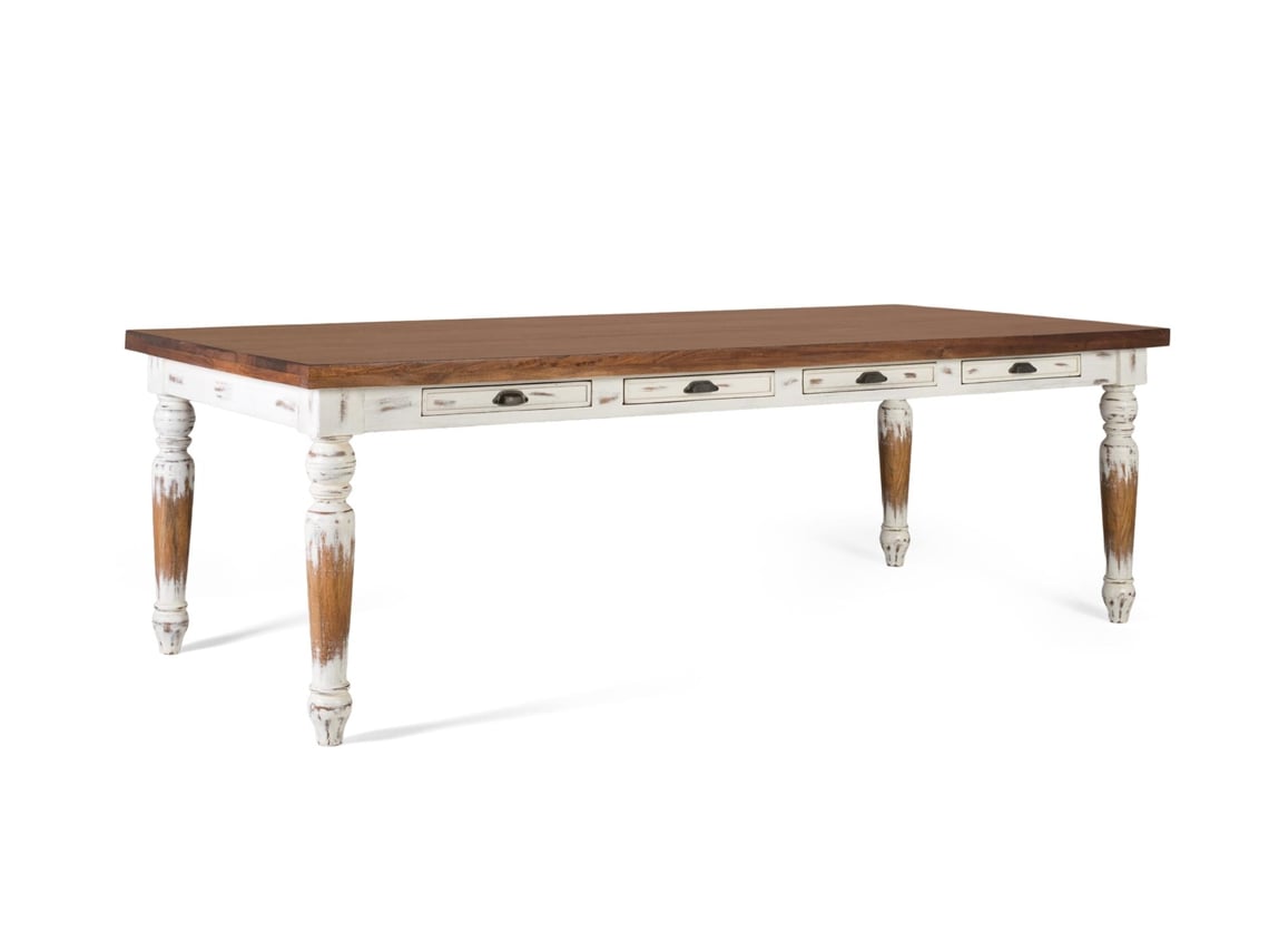 Mesa De Jantar Em Madeira De Manga Com Pernas Torneadas, 240 Cm Giner Y Colomer