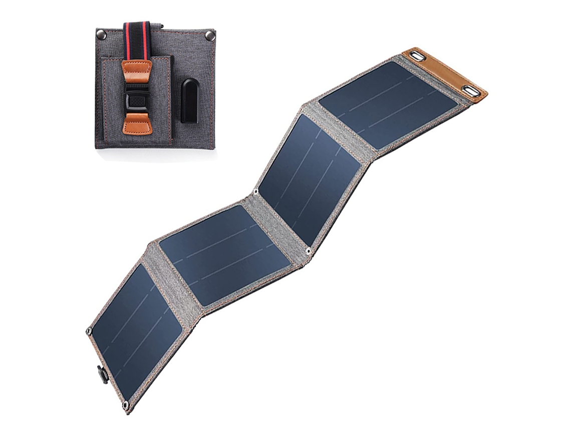 Carregador Solar Dobrável 14W Painel de Carregamento Ferramentas de Jardim