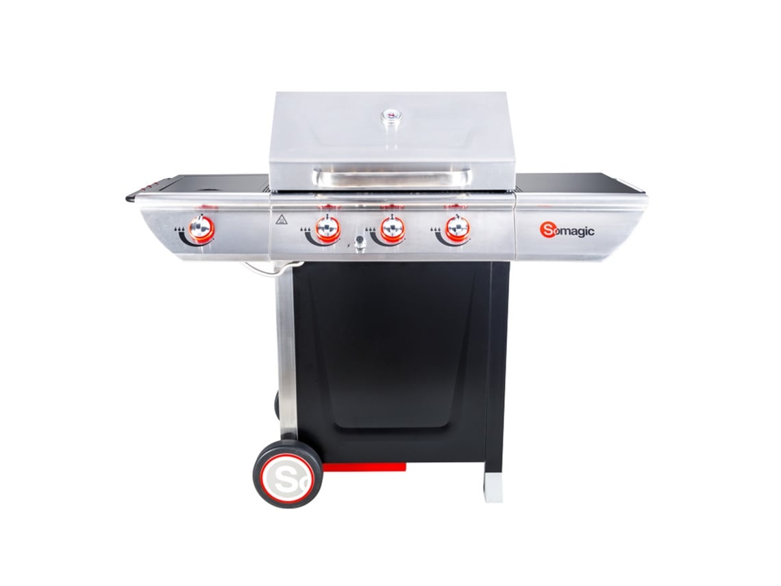 Manhattan 350gpi Gas Grill, 3 Queimadores, 10,5 kW, Bandeja de Aquecimento Somagic