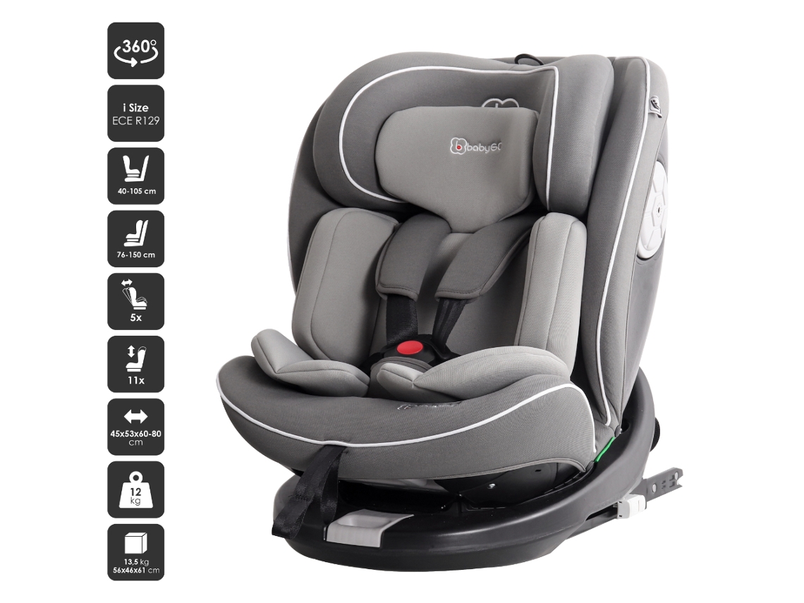 Cadeira Auto I Size 40 150 Cm Babygo Nova Ii Grey