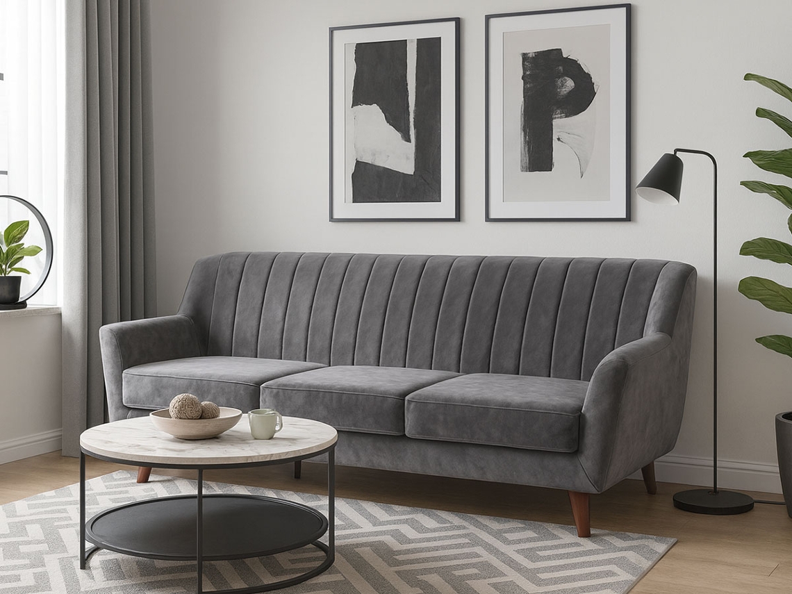 Sofá 3 Lugares, Trust (Cinza)