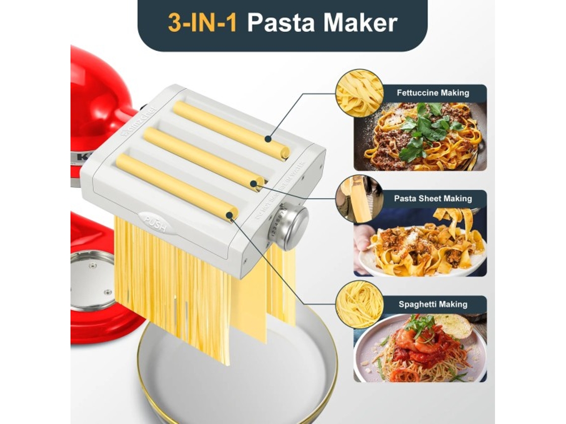 Acessórios Para Cortador E Rolo De Massa 3 Em 1 Batedeira Kitchenaid Standard Aquaforge