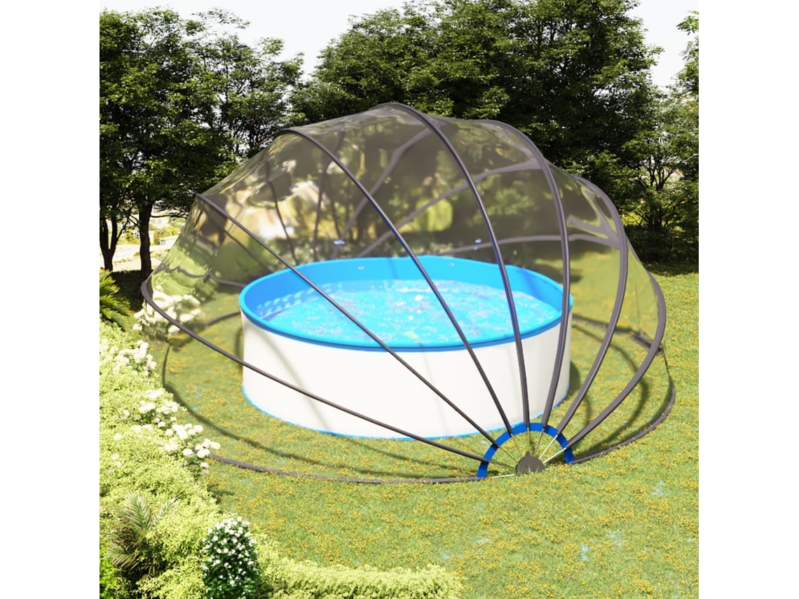 Cúpula de piscina VIDAXL Transparente PVC (550 x 550 x 275 cm)