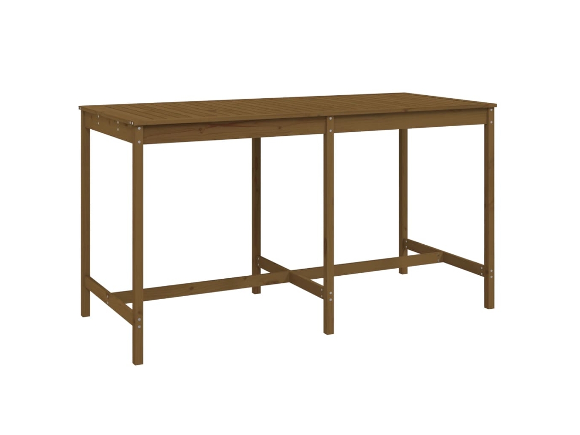 Mesa de Jardim 203.5X90X110 Cm Pinho Maciço Castanho-Mel NONAME