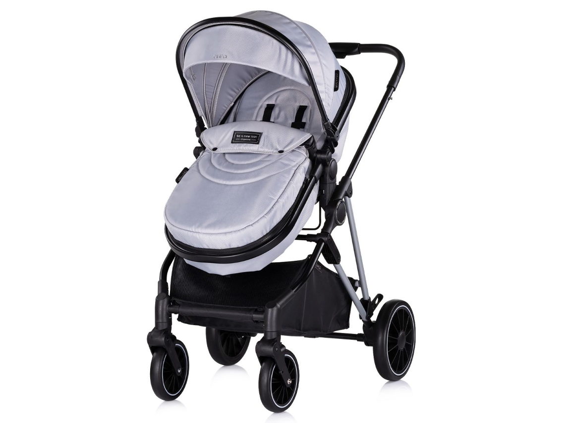 Carrinho De Bebê Chipolino Aura Cloud Grey Conversível Trio Até 22 Kg