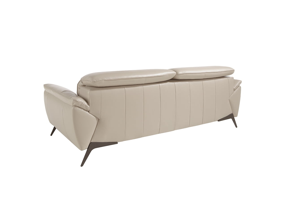 Sofá de 3 Assentos ANGEL CERDA  (223 x 107 x 78/102 cm - Pele de Vaca - Cinzento)