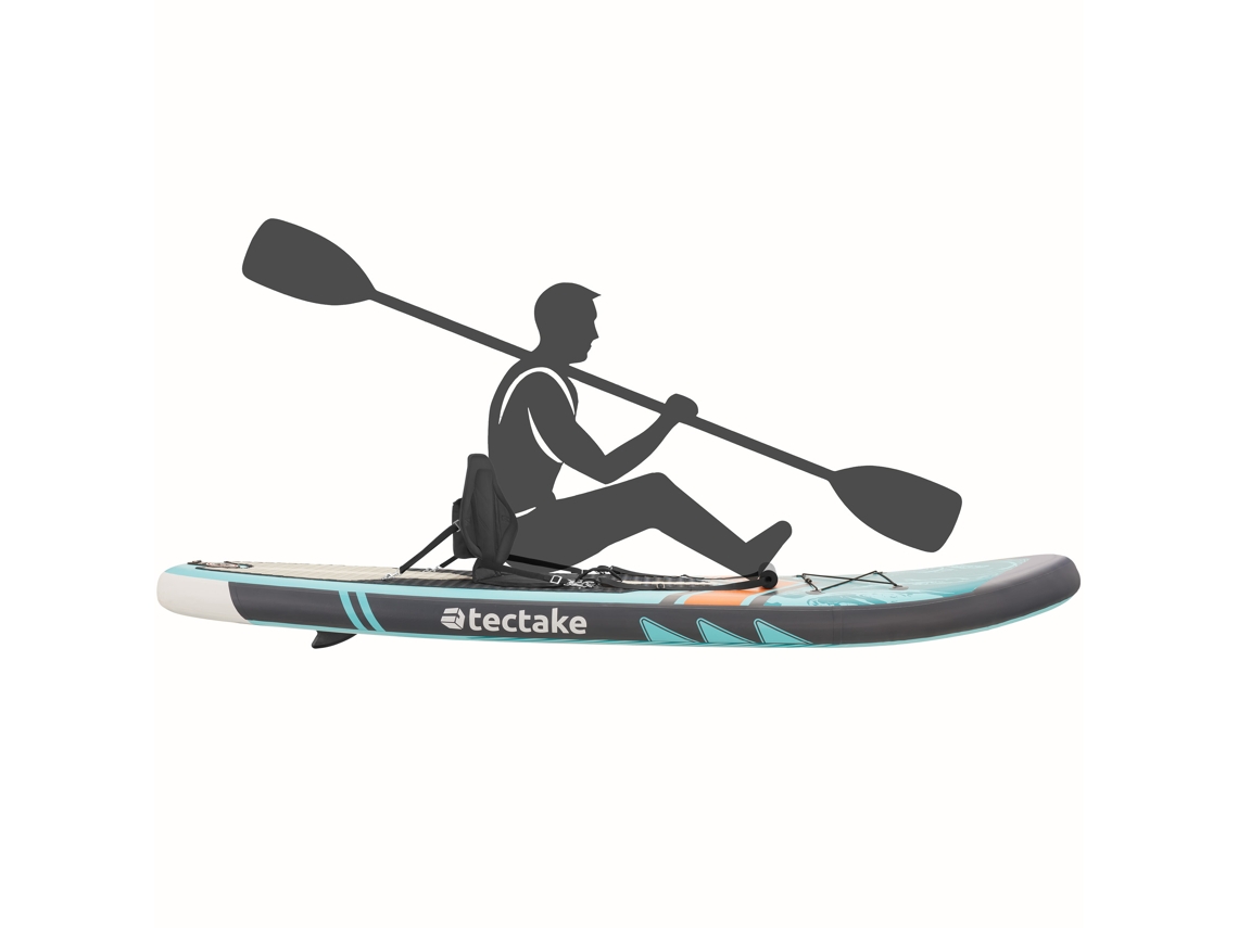 Prancha de Stand-Up Paddle Zenon 2 em 1 Insuflável Kit Completo TECTAKE