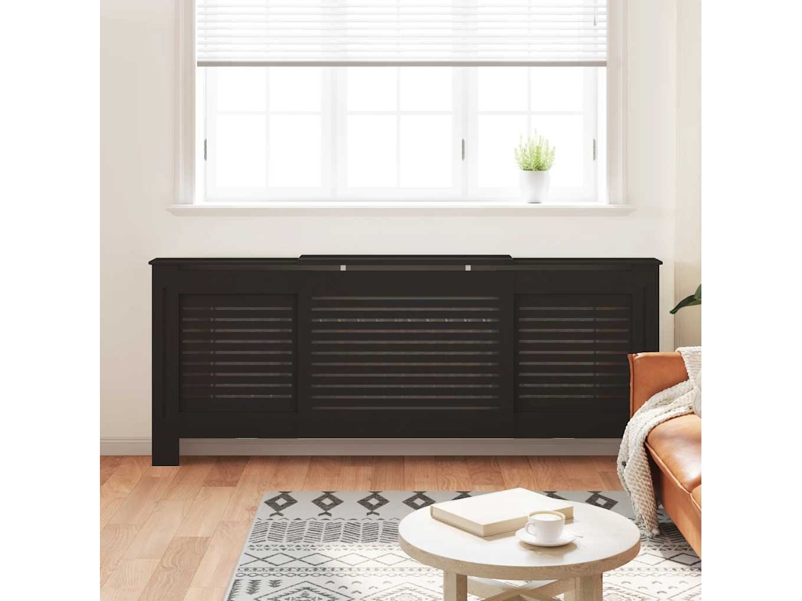 Cobertura De Radiador Mdf 205 Cm Preto Haochrymec