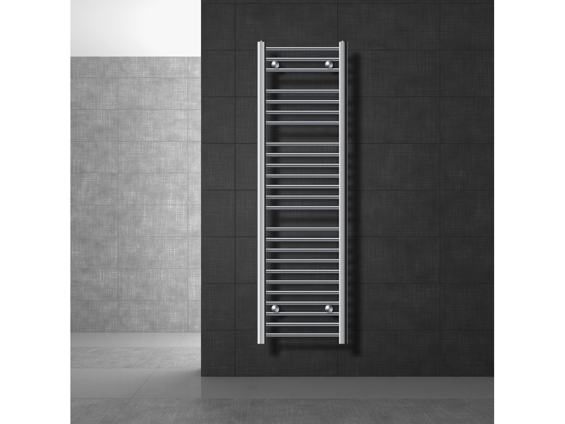 Radiador de Casa de Banho Sahara 400X1500 Mm Cromado Direito com Ligação Lateral LUXEBATH