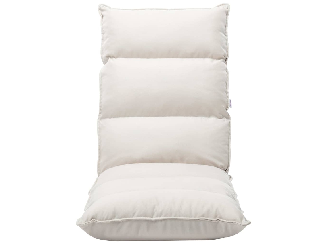 Chaise longue VIDAXL Creme Tecido (135x50x13 cm)