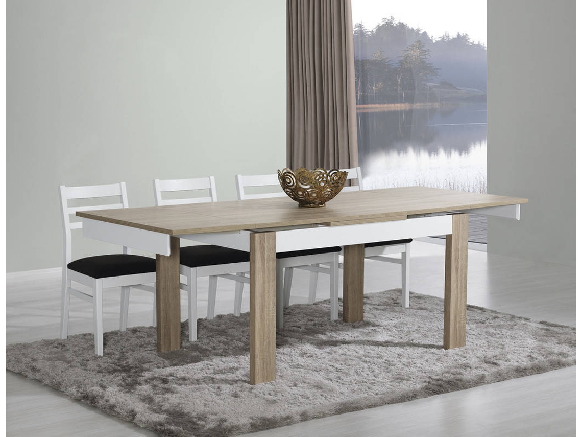 Mesa de Refeição LOURINI Paris (Carvalho - MDF - 90x79x230 cm)