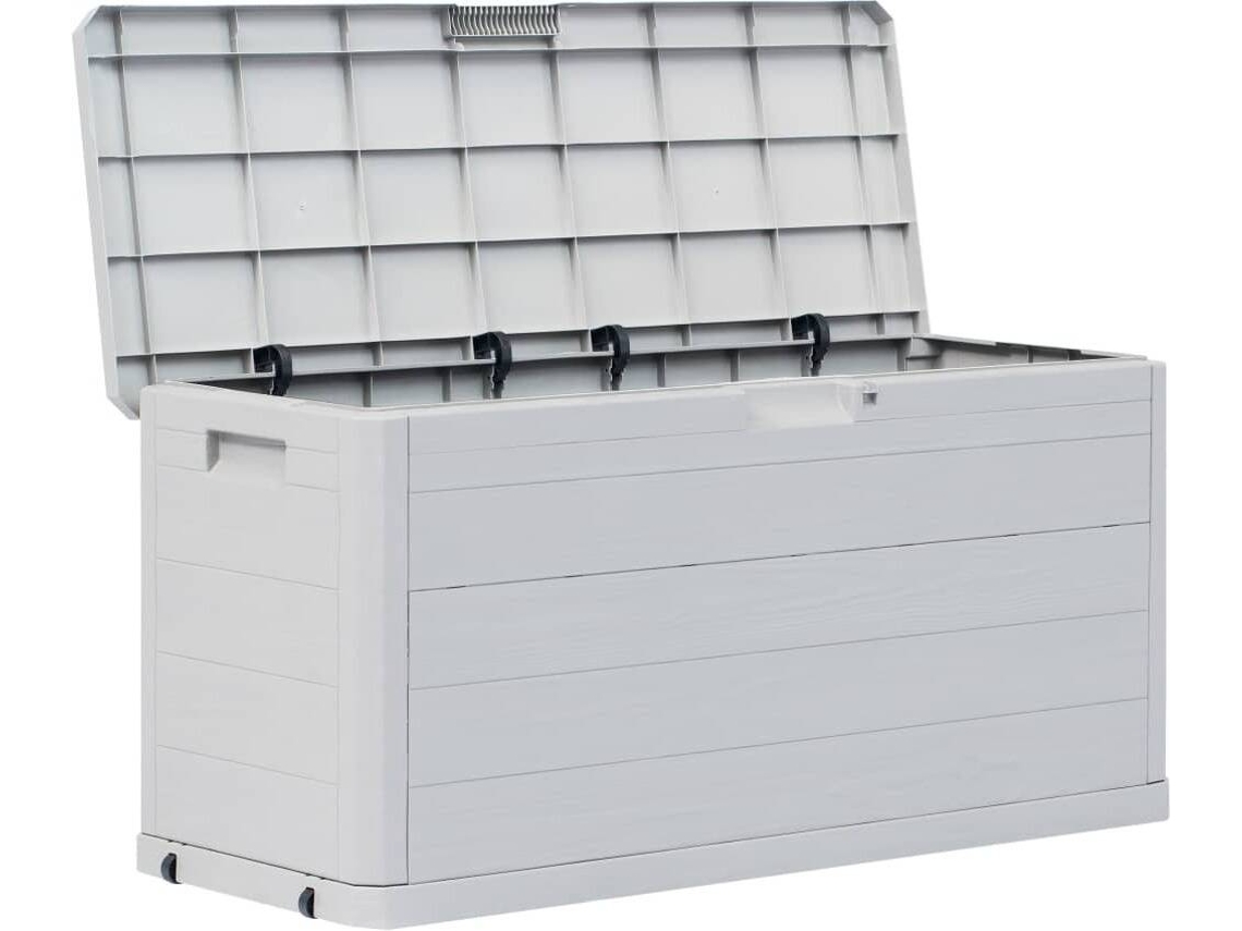 Baú de Armazenamento VIDAXL Cinzento Plástico (117x45x56 cm)