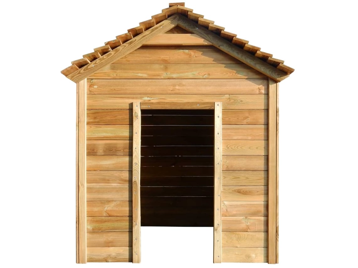 Abrigo para Crianças VIDAXL Parque Infantil Marrom Pine Wood (120x120x146 cm)