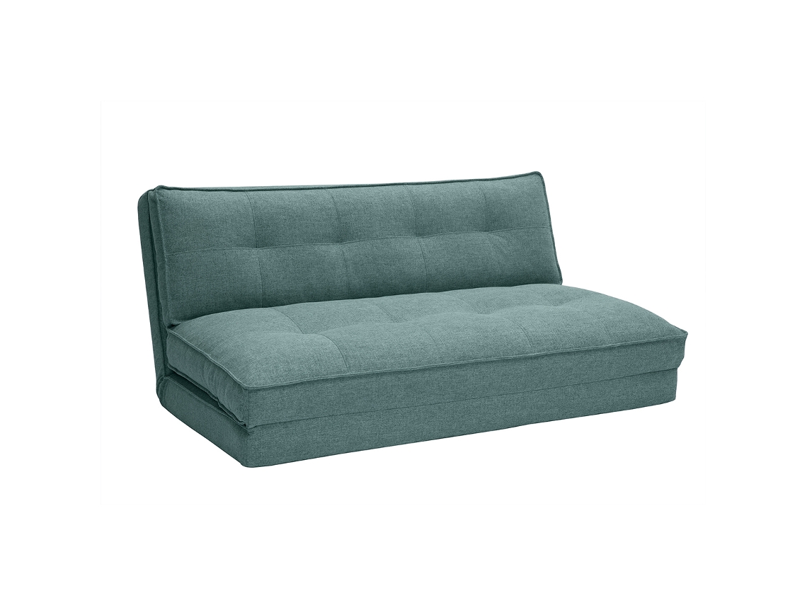 Poltrona convertível SALLY MILIBOO de dois lugares em tecido cinzento-esverdeado
