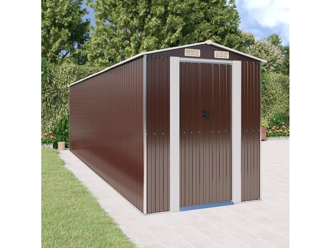 Abrigo VIDAXL Marrom Aço (192x689x223 cm)