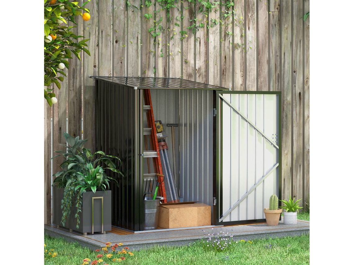 Abrigo de Jardim Aço cor Gris 100x103x160 cm OUTSUNNY