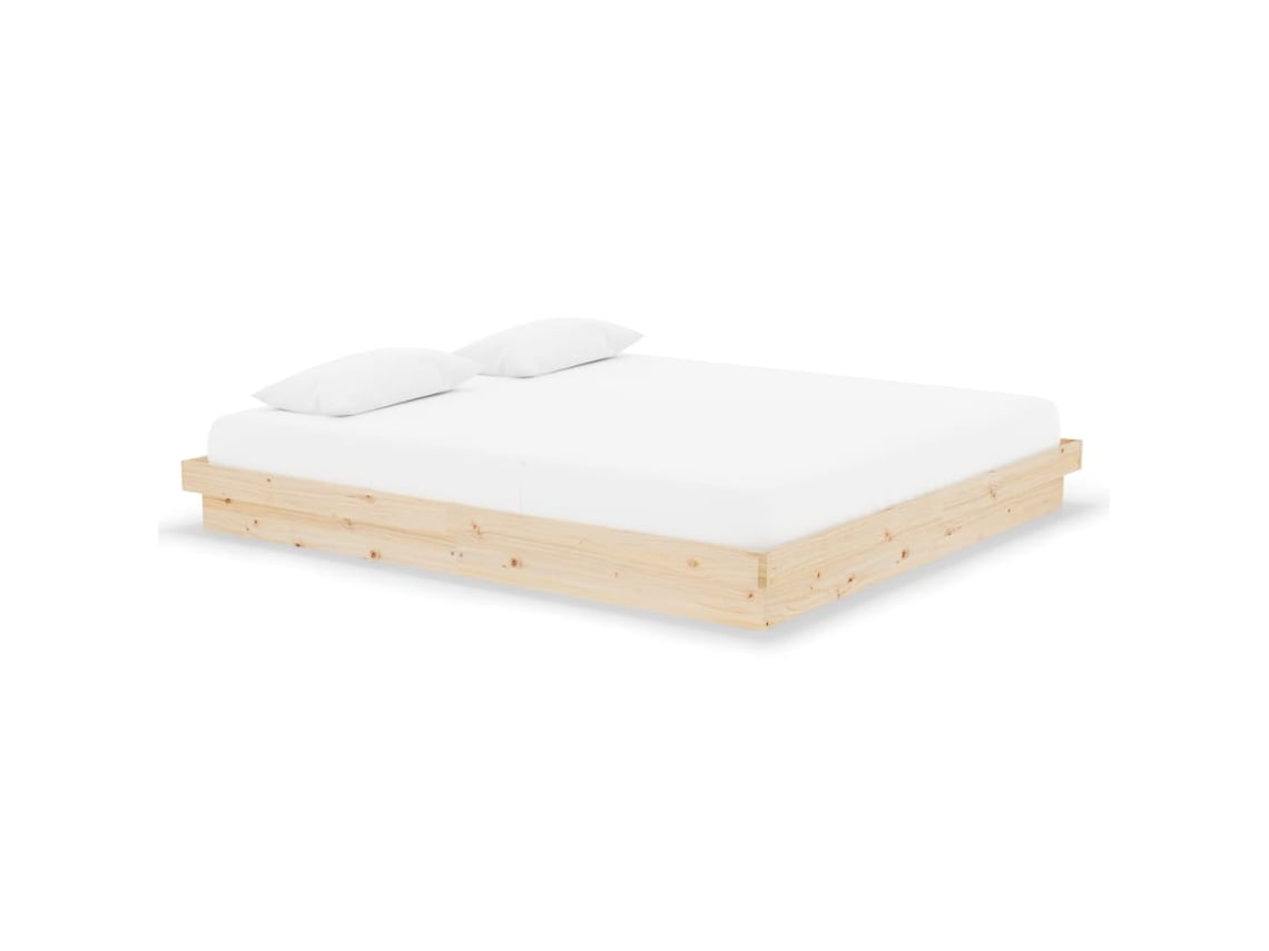 vidaXL Estrutura de cama super king 180x200 cm madeira maciça