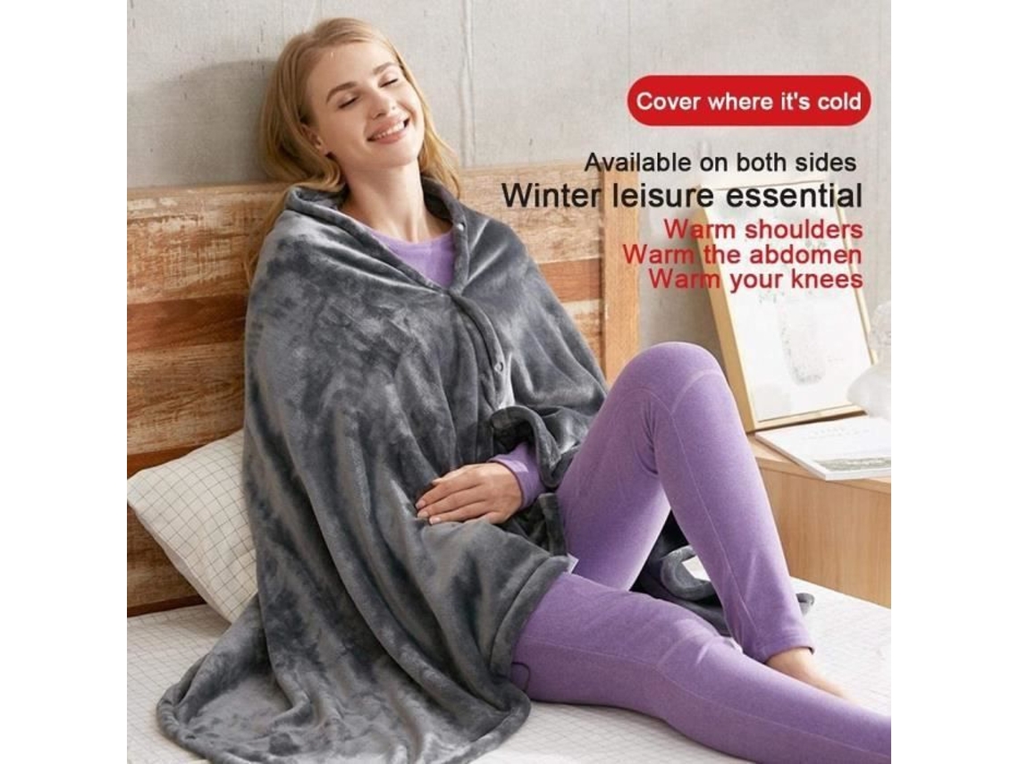 Cobertor Aquecido Elétrico Xale Aquecido Usb Com 3 Níveis De Temperatura Cobertor Aquecido De Flanela Para As Costas K1299 Wwfw