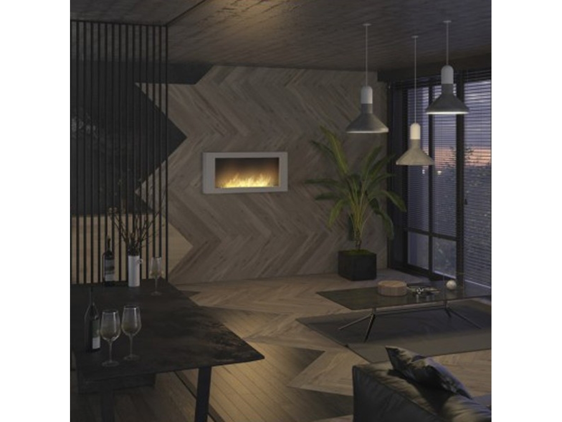 Lareira biológica de parede MURALL 120 Branco OUTINFIRE