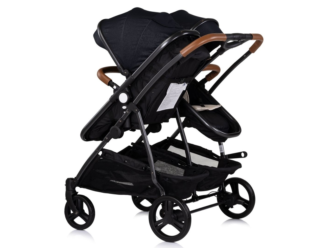 Carrinho De Bebê Duplo Inteligente Chipolino Blackberry Duo