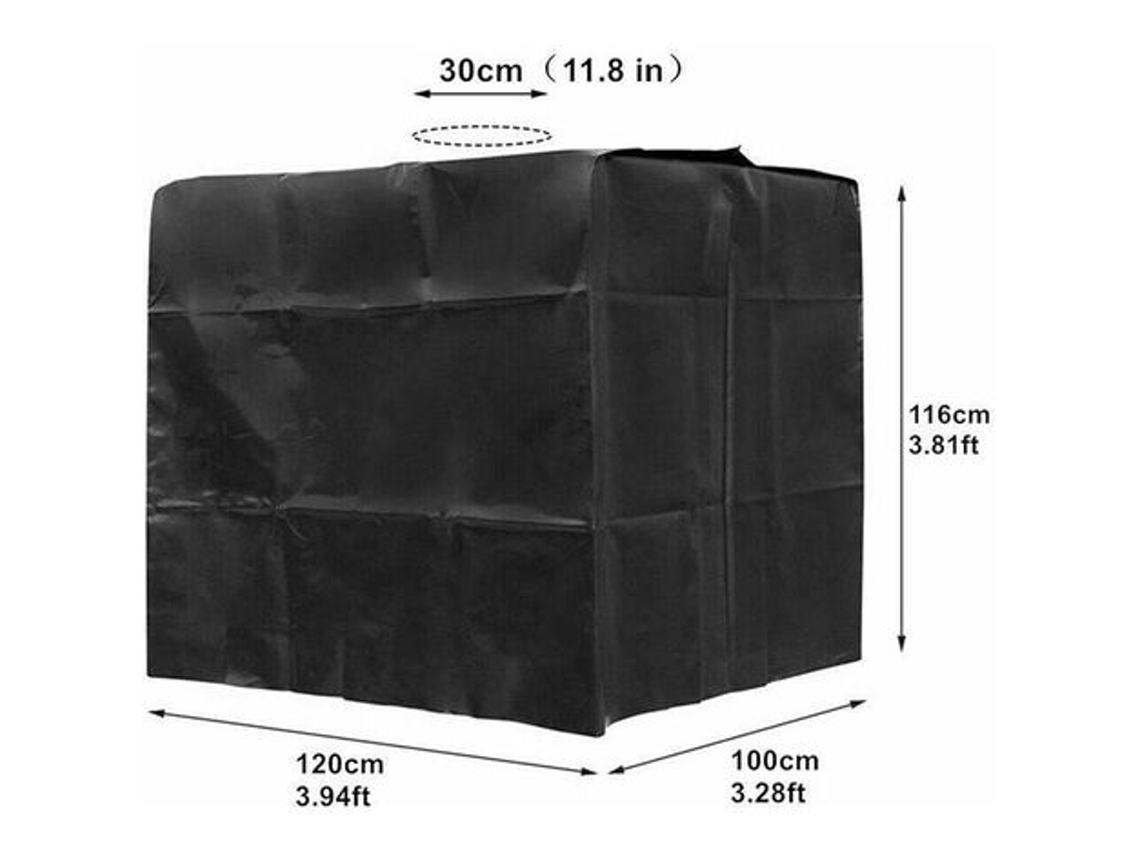 Capa Impermeável Preta 210D 1000 Litros/120*100*116Cm Ferramentas de Jardinagem