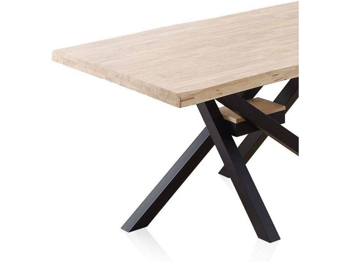 Mesa de Refeição DUEHOME (Preto - Madeira, Metal - 90 cm x 76 cm x)