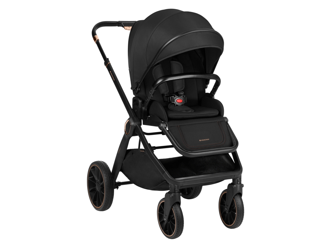 Carrinho de Bebé 2 em 1 com Alcofa Tiffany Preto 2024 KIKKABOO