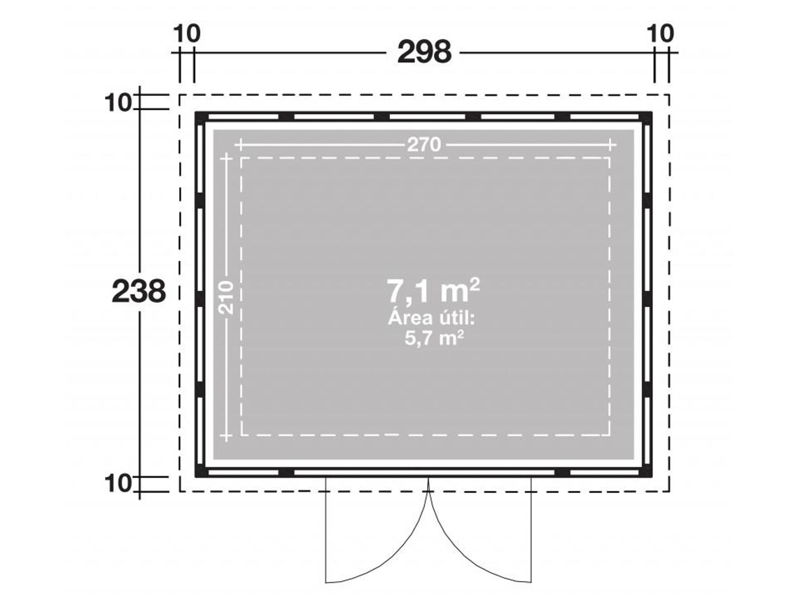 Abrigo de Jardim metálico NH7 | Antracite | 298 x 238 - NOVO HABITAT