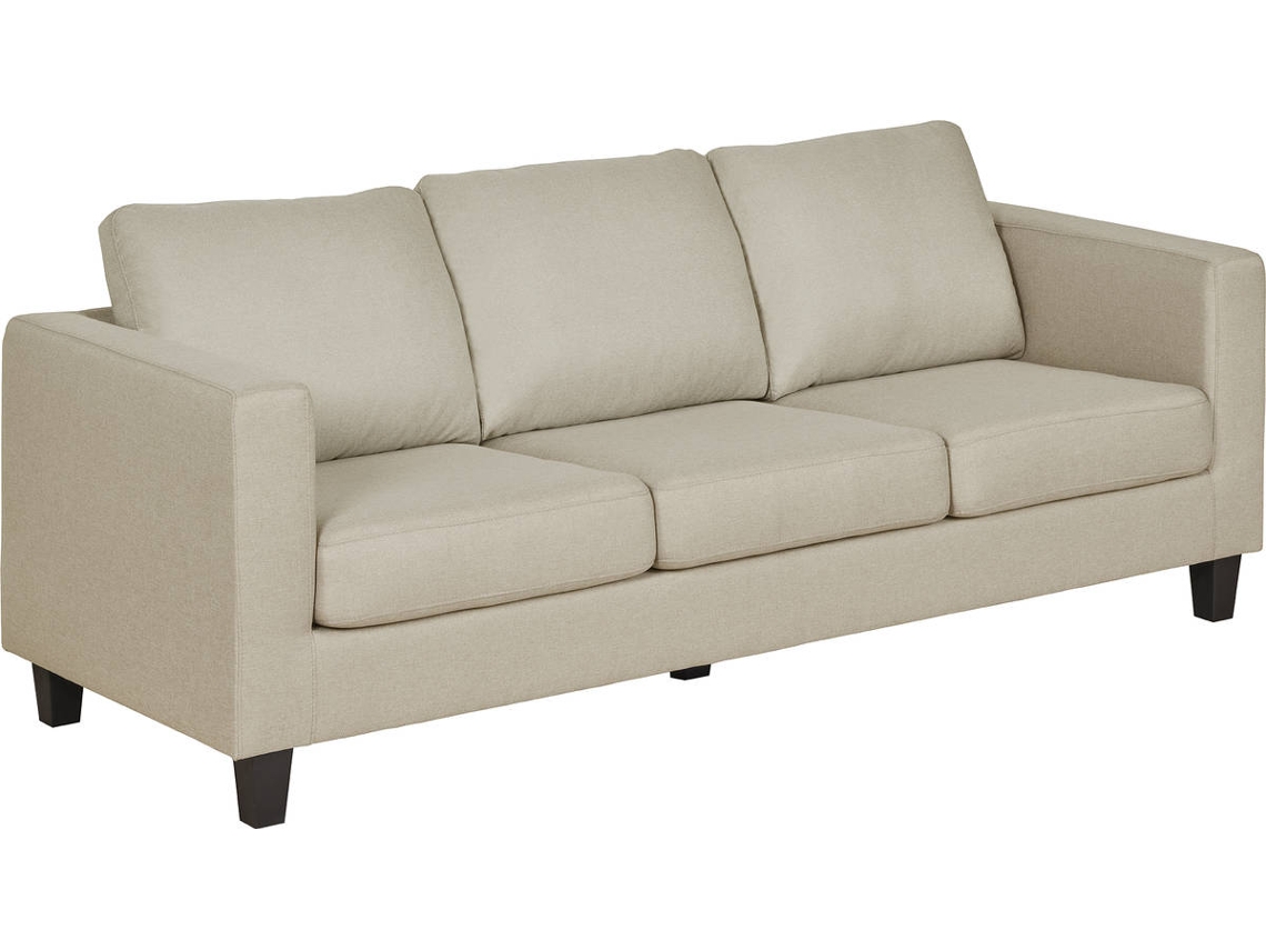 Sofá de 3 Lugares Bege DORMUS Larry (210 x 79 x 85 cm)