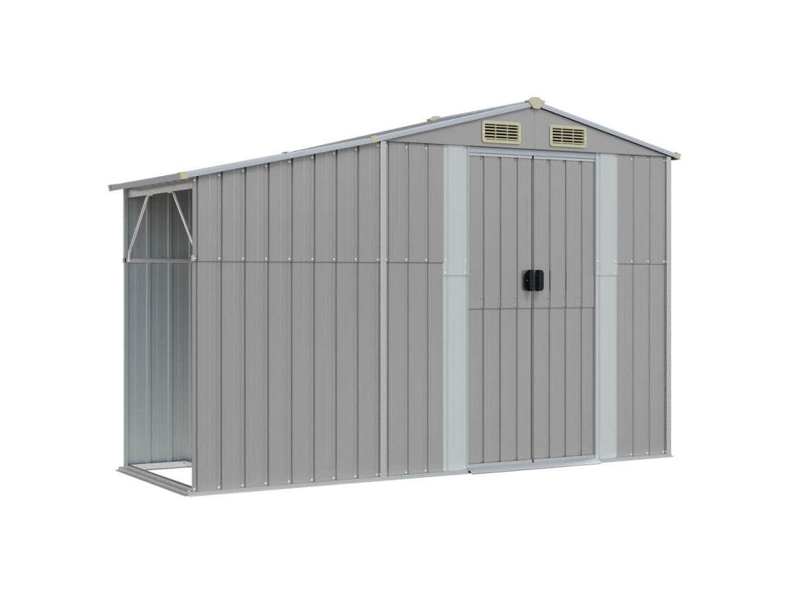 Abrigo MAISON EXCLUSIVE 277x93x179 cm Aço Galvanizado Cinzento