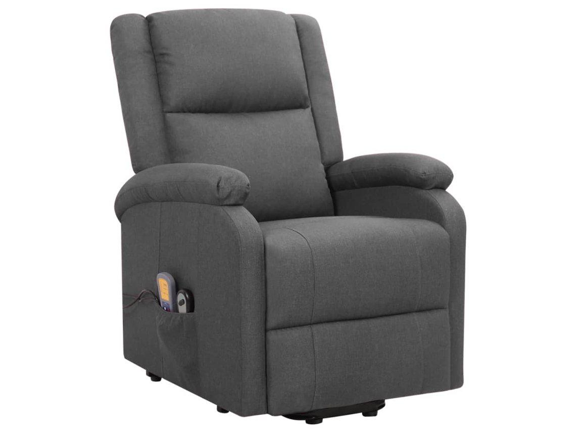 Cadeirão de Massagem elétrico VIDAXL Cinzeto Tecido