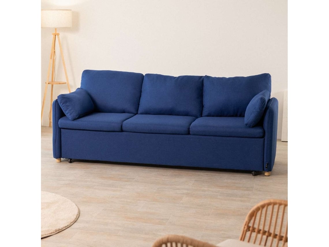 Sofá Cama Azul Marino NALUI Nest 3 3 Plazas (211x86x88cm)