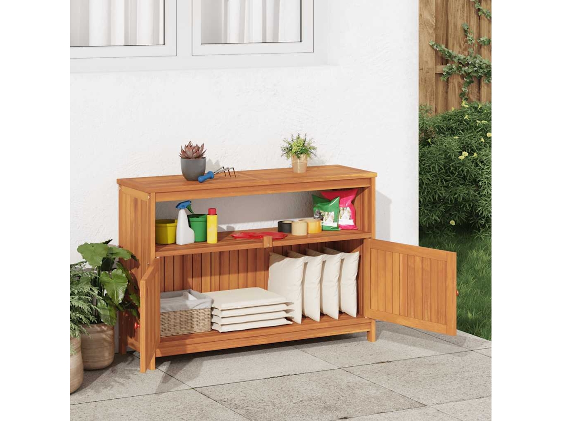 Mesa Consola Jardim 110x35x75 Cm Madeira De Acácia Maciça
