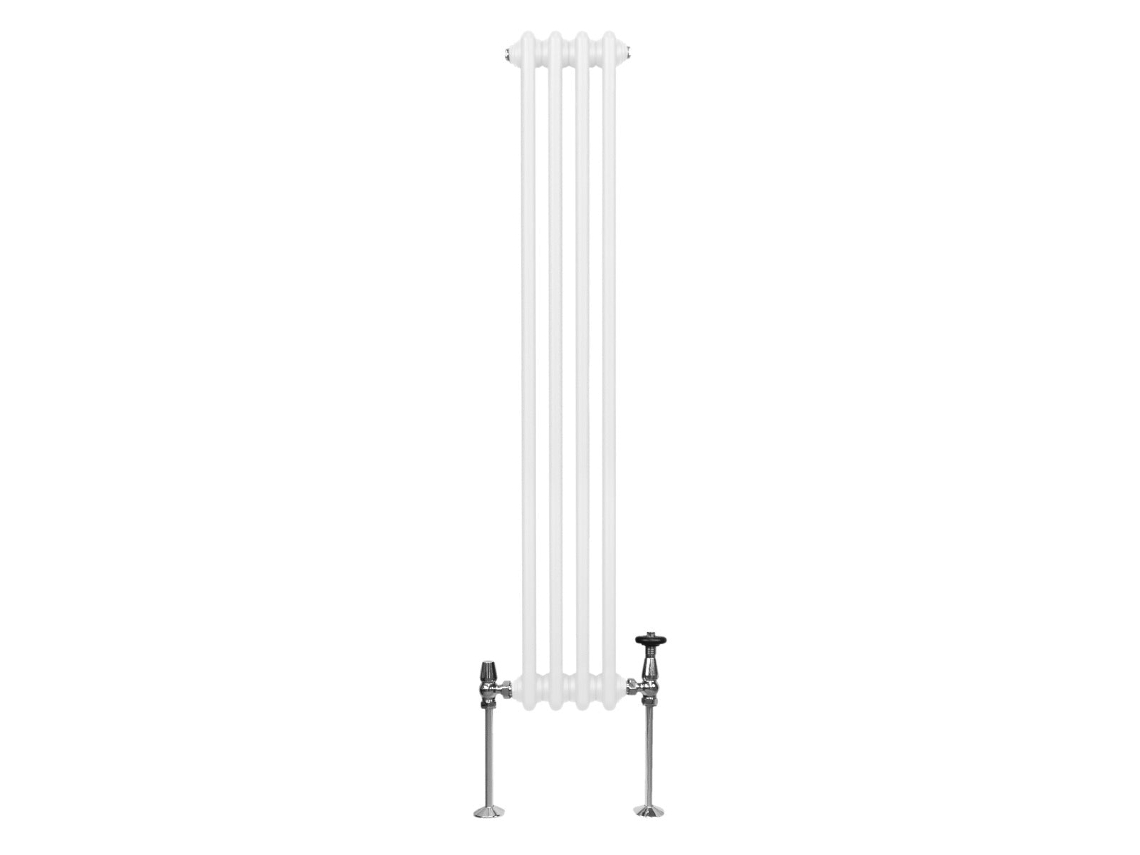 Radiador Vertical Tradicional De 3 Colunas 1500x202mm Em Aço Carbono Branco Com 2348 Btu, Acabamento Premium E Garantia Monstershop