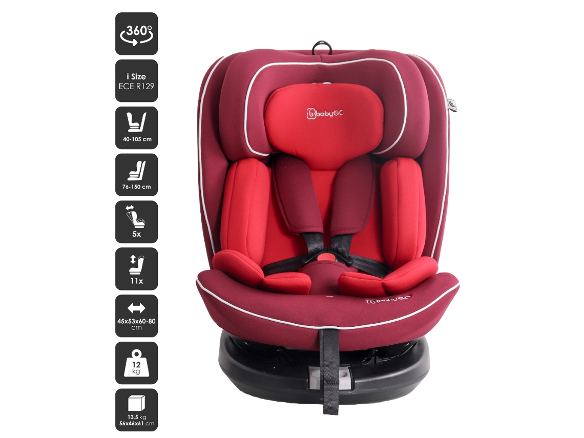 Cadeira Auto I Size 40 150 Cm Babygo Nova Ii Red