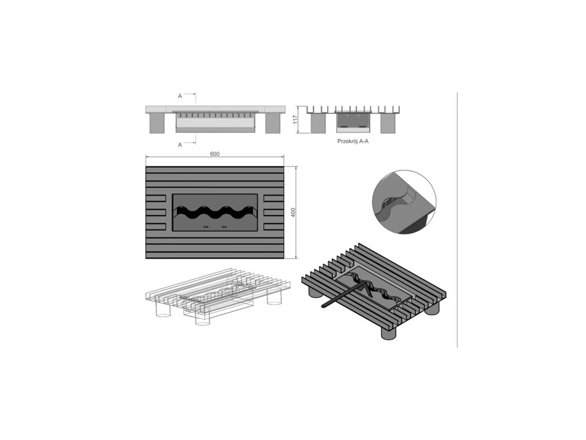 Freestanding Bio KONE fireplace black Lareira a bioetanol de instalação livre. OUTINFIRE