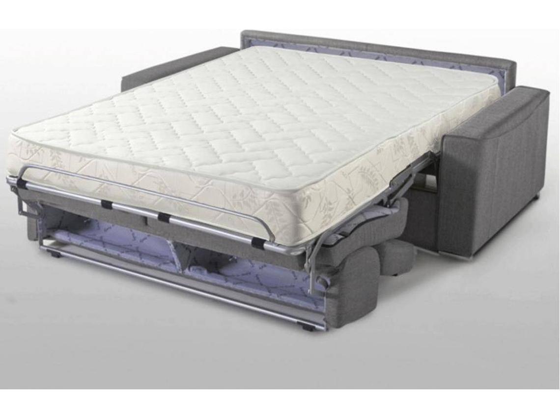 Sofá Cama Vizir LINEA SOFA (Bege - Tecido e Veludo - 196x94x100 cm/Dimensões da cama: 140-159 cm)