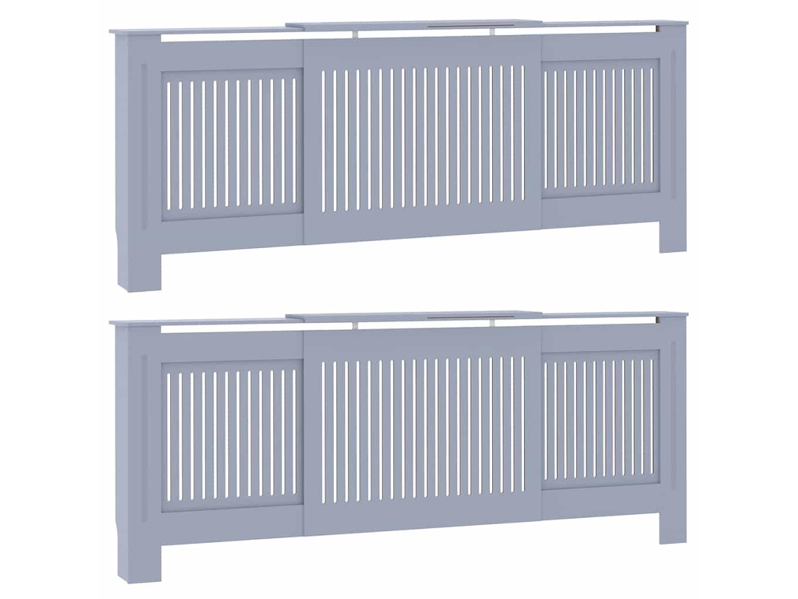 Capa De Radiador 2 Pcs Cinza 205x20,5x81,5cm Haochrymec