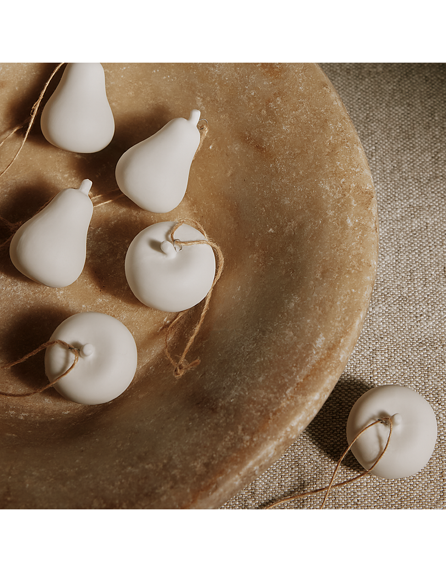 Mini Apple & Pear Decorations – Set of 6