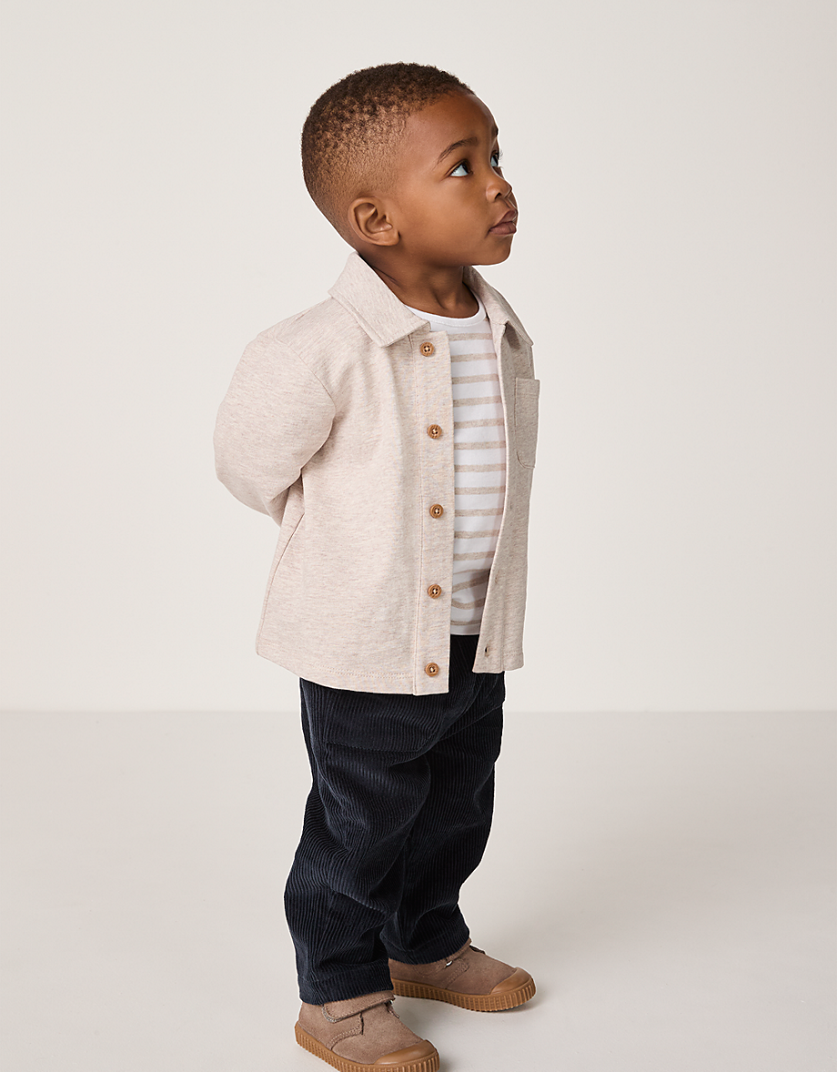 Organic Cotton Shirt Top & Joggers Set (0–4yrs)