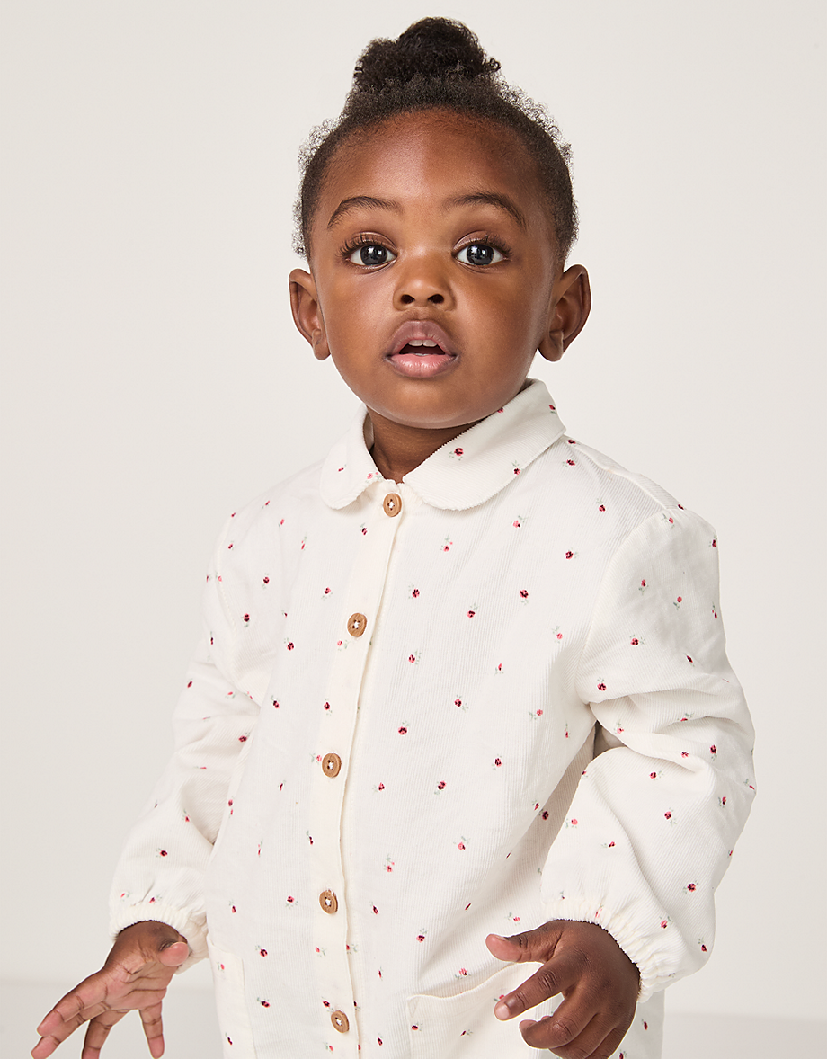 Organic Cotton Ines Floral Cord Jumpsuit (0–4yrs)