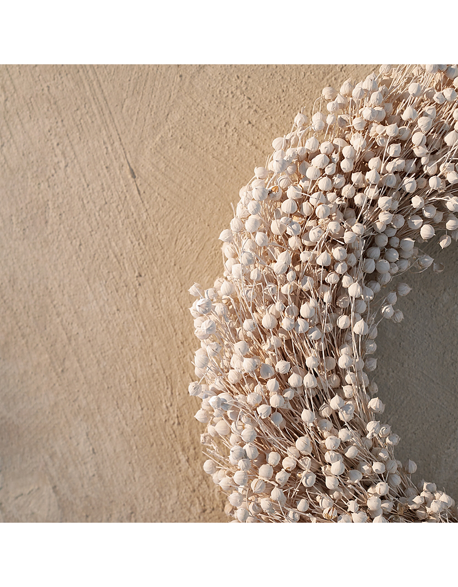 30cm Dried Linum Wreath