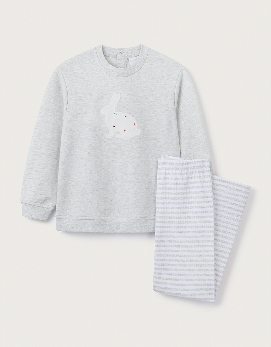 Organic Cotton Bunny Sweatshirt & Leggings Set (0–4yrs)