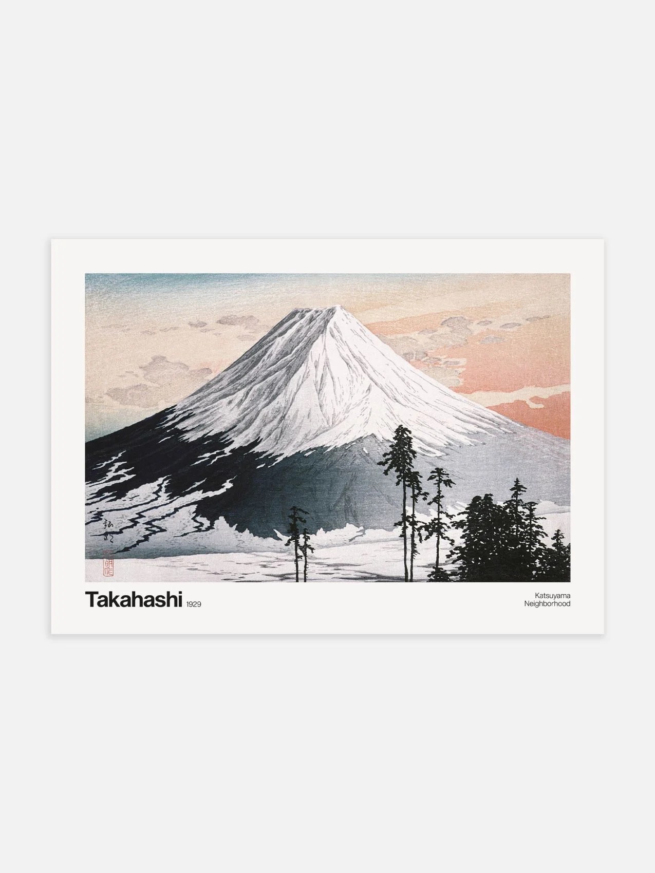 Katsuyama Neighborhood by Takahashi Shōtei Poster