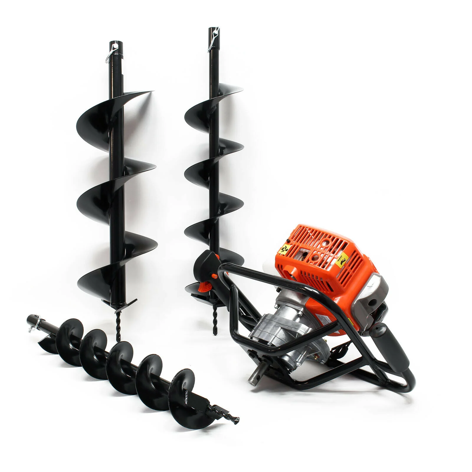 Tarière thermique en set 63,3 ccm 3 cv foret 100 mm 150 mm 200 mm perceuse sol 16_0001568 -