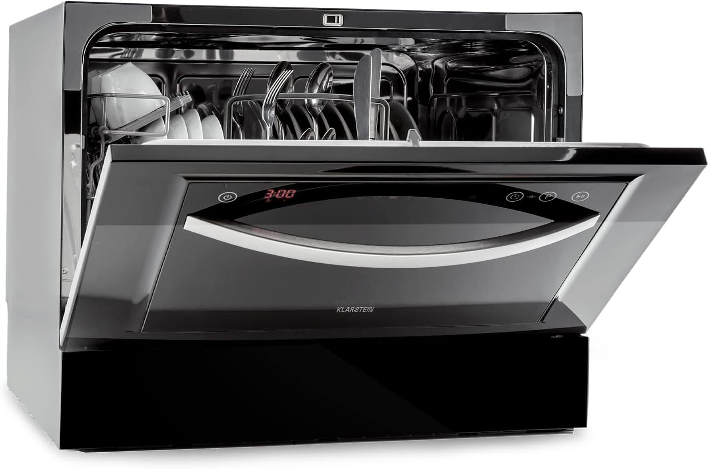 Mini Lave Vaisselle de Table de 8 Couvert,Silencieux,6 Programmes de Lavage,Portable,Facile à Installer pour la Maison et Bureau -